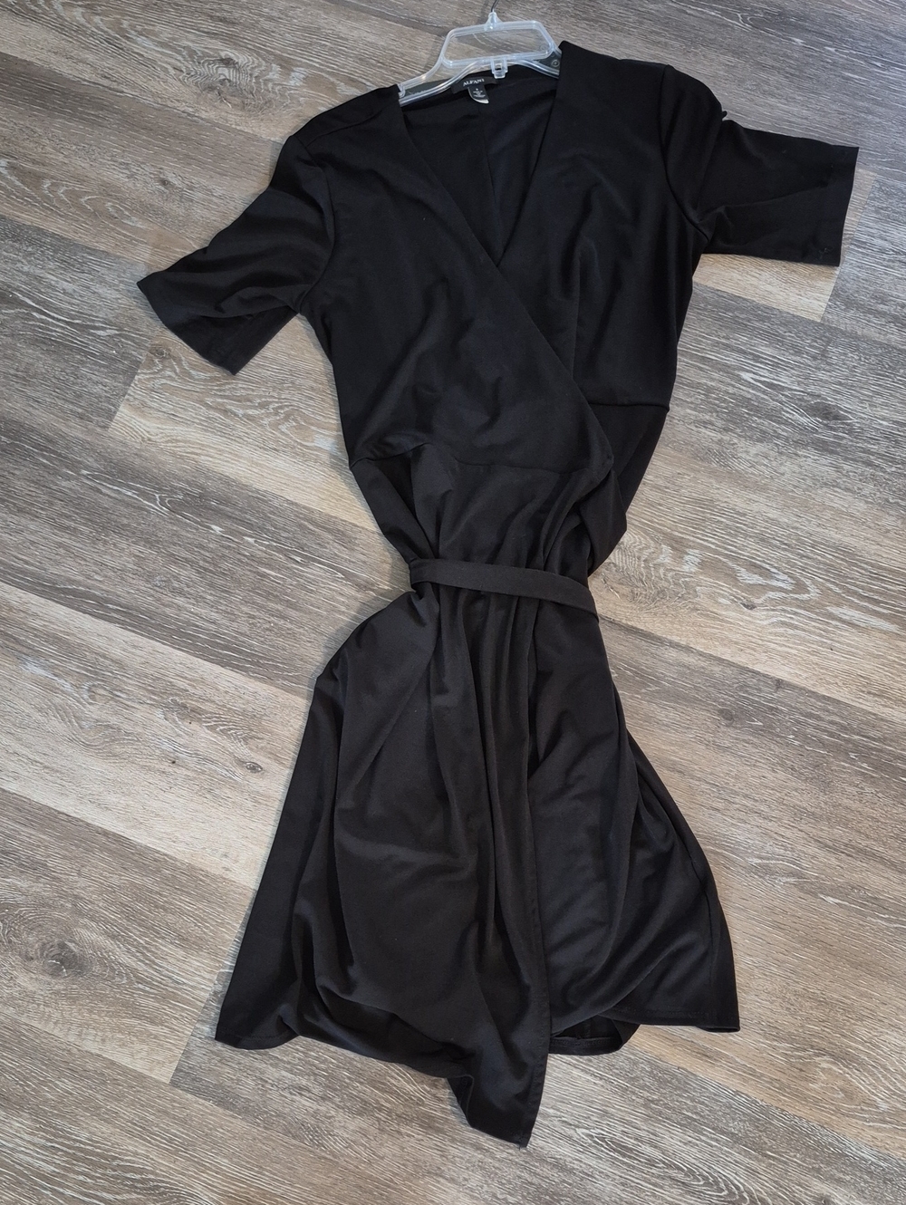 Alfani Black Wrap Faux-Wrap Dress